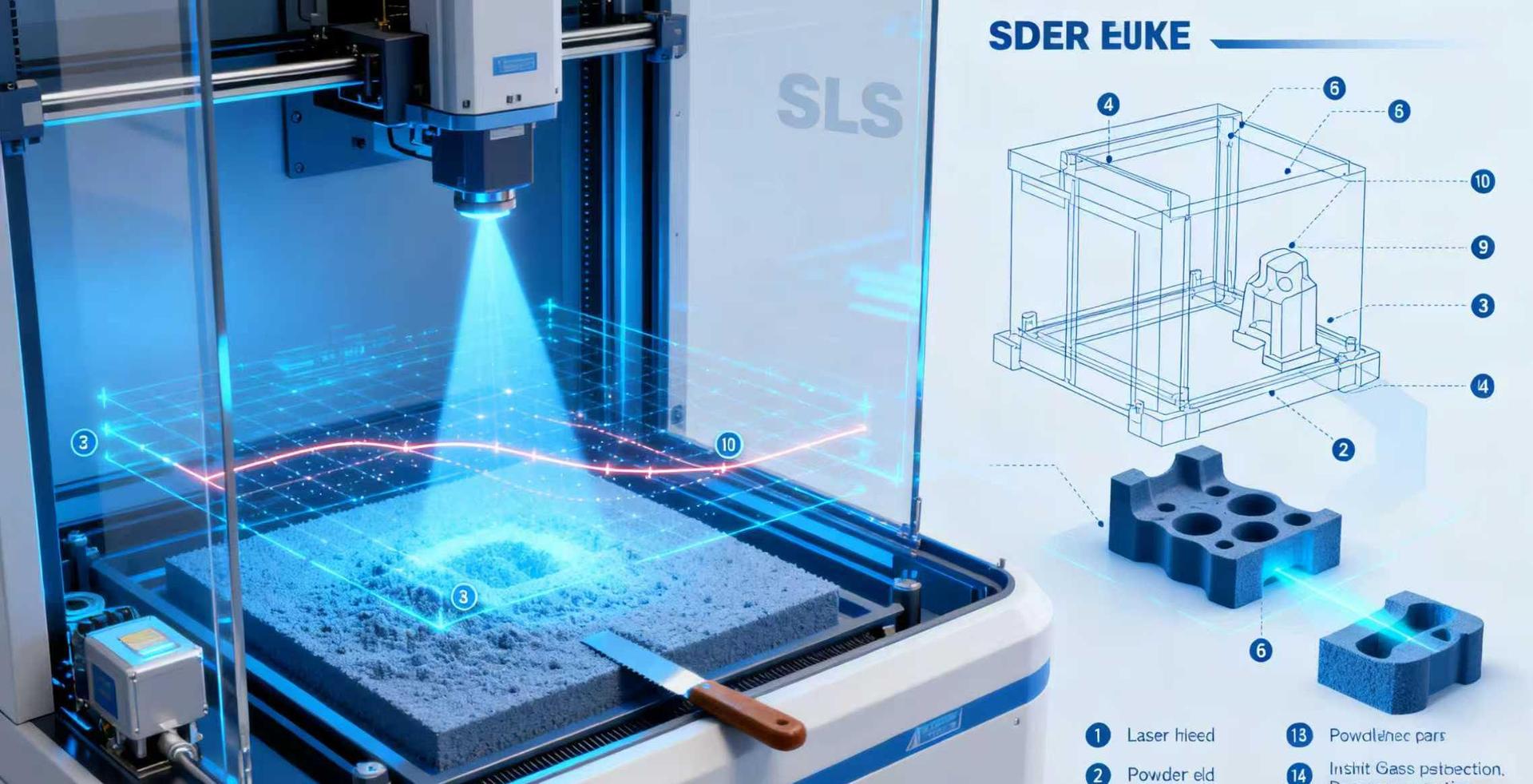 SLS 3D printed sample